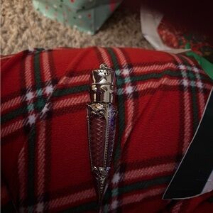 Silver and Red Lipstick Pendant